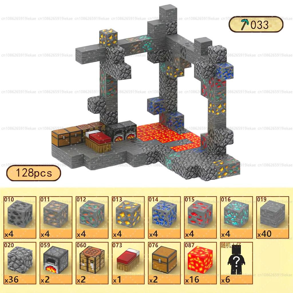 Magnetic Building Blocks Mine World Magnet Cubes Set for Boy Girl Kid Age 3+ DIY Model Children STEM Sensory Toy Birthday Gift