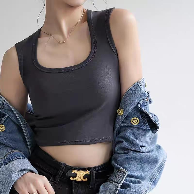 

Women s Square Neck Wide Shoulder Tank Top - Summer 2025 Trend Small (40-55 kg)