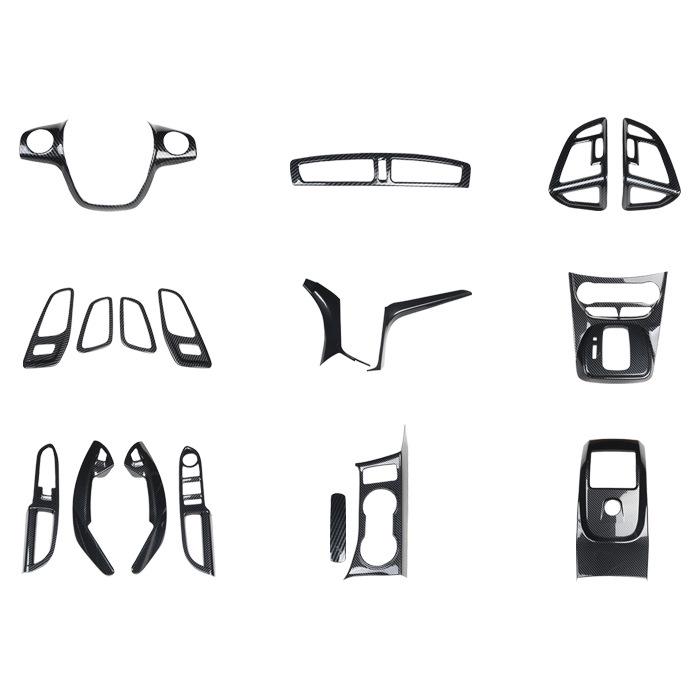 13-15 Kuga Kohlefaser Navigationskonsolenaufkleber - Pfirsichholz-Stil