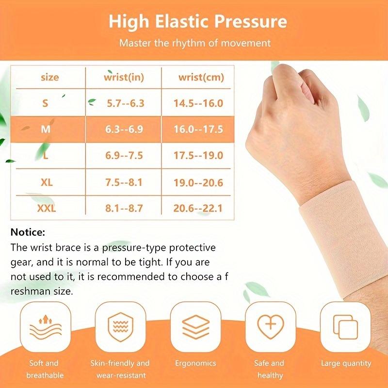 FlexiSupport Breathable Compression Wristband, Elastic Sports Wrist Support Strap, Hand Wash Only - Medium Size