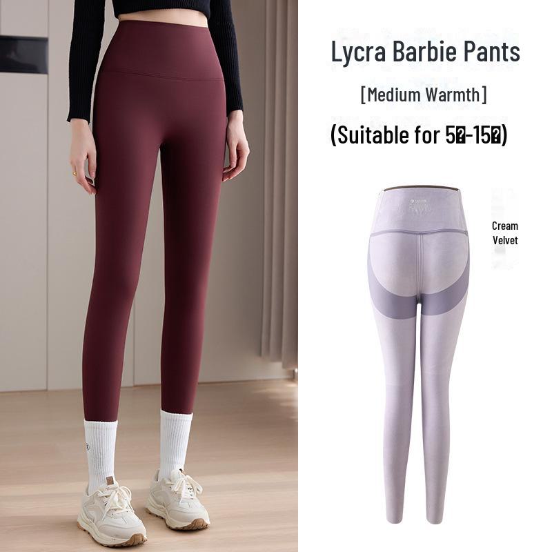 

Женские леггинсы для йоги из лайкры и бархата с высокой талией - утолщенные серые брюки Shark для осени/зимы 2024 г. S82; L