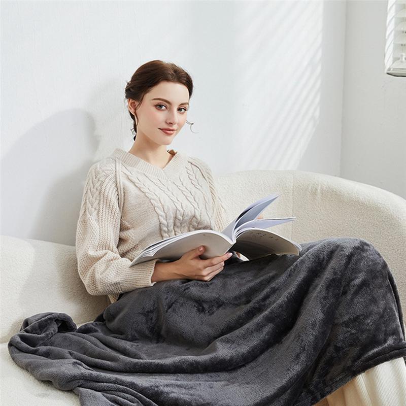 USB Heating Blanket, Portable Electric Blanket, Plug-In Heating Warm Shawl Blanket Temperature Control Heating Blanket