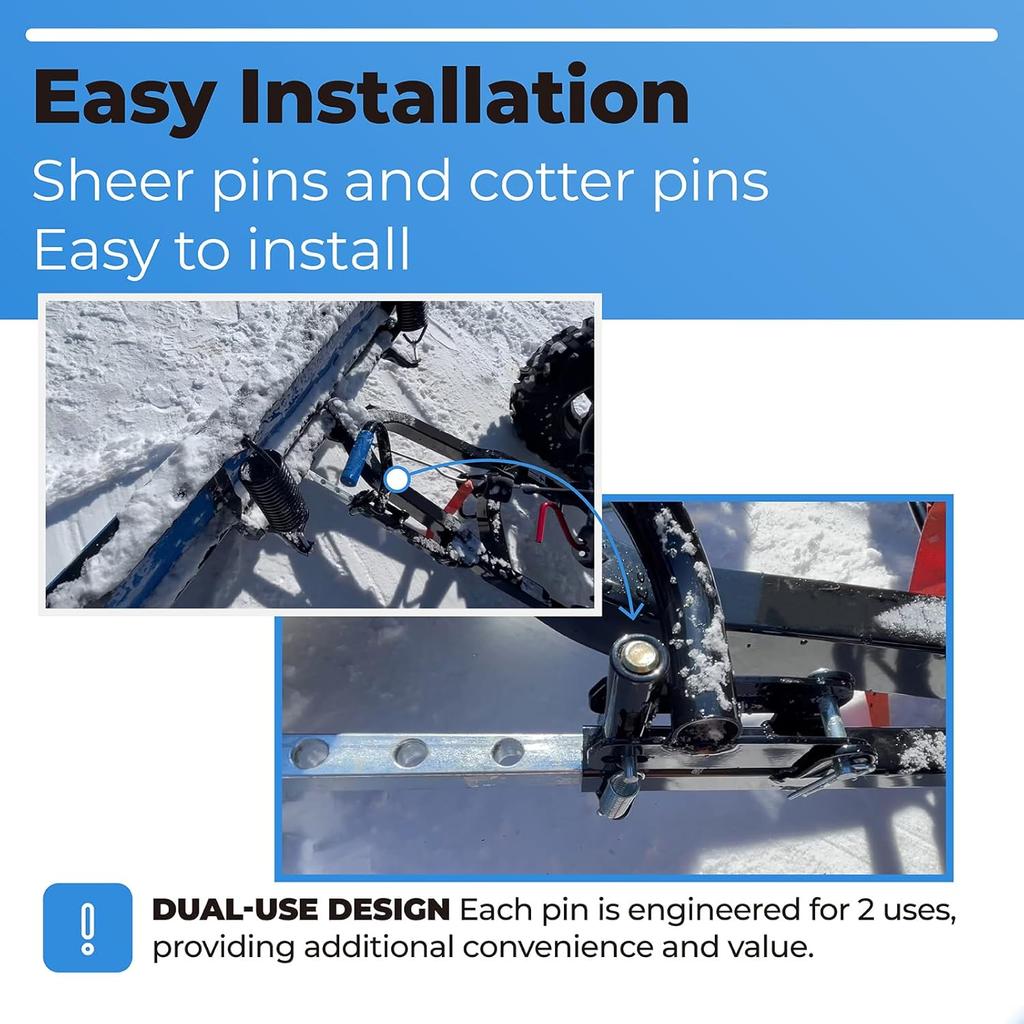 PalpitateC 2205063 Shear Pin Compatible with Polaris ATV 2015- Sportsman Fits Polaris ATVs Snow Plow Glacier Plow Parts for Snow Plow Glacier Pro