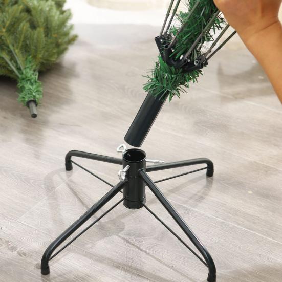 Metal Christmas Tree Stand Folding Xmas Tree Stand Base for Artificial Christmas Trees Fits 0.75-1.25 Inch Pole