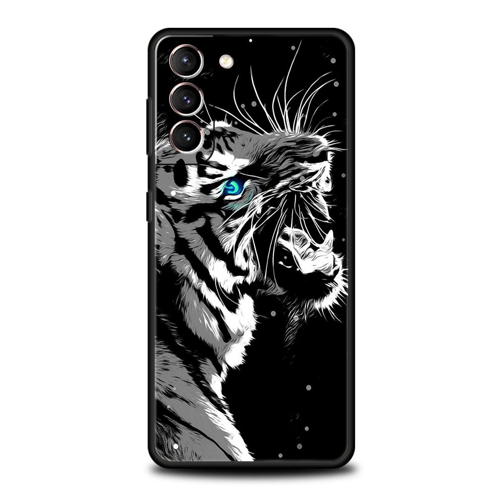 Animal Tiger Phone Case for Samsung Galaxy S24 S23 S22 S20 S21 FE Ultra S10 S10E S9 S8 Plus 5G Silicone Cover Capas Fundas Bags