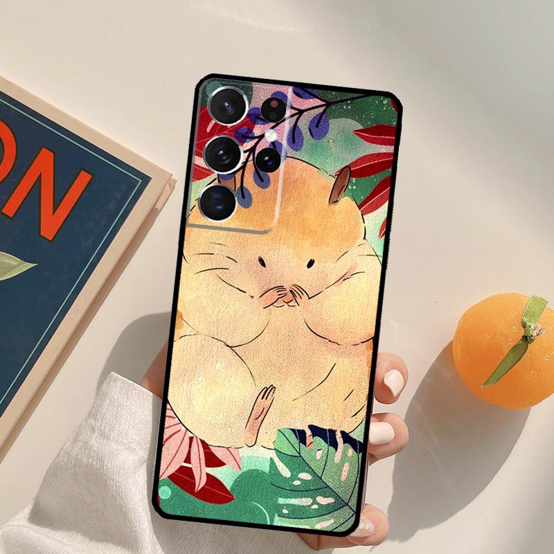 Hamster Kunst Handyhülle Für Samsung Galaxy S25 Ultra S24 S20 S21 S22 S23 Plus S9 S10 S25 FE Rückseite