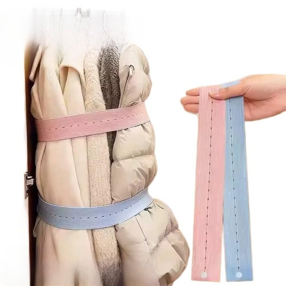 1/2/10/30Pcs Adjustable Closet Storage Strap Roll-up Clothes Organizer Band  Wardrobe Storage