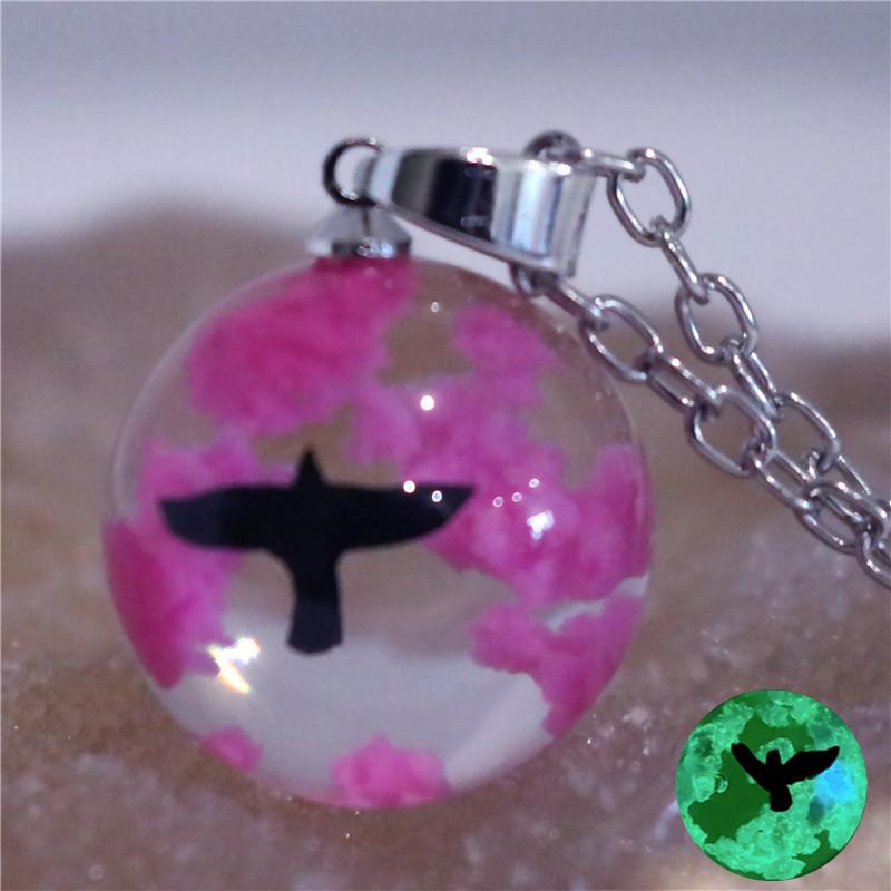 Elegancki przezroczysty żywiczny naszyjnik z wisiorkiem Rould Ball Moon dla kobiet, niebieskie niebo, biały naszyjnik z chmurami, modna biżuteria, prezenty dla dziewczyny