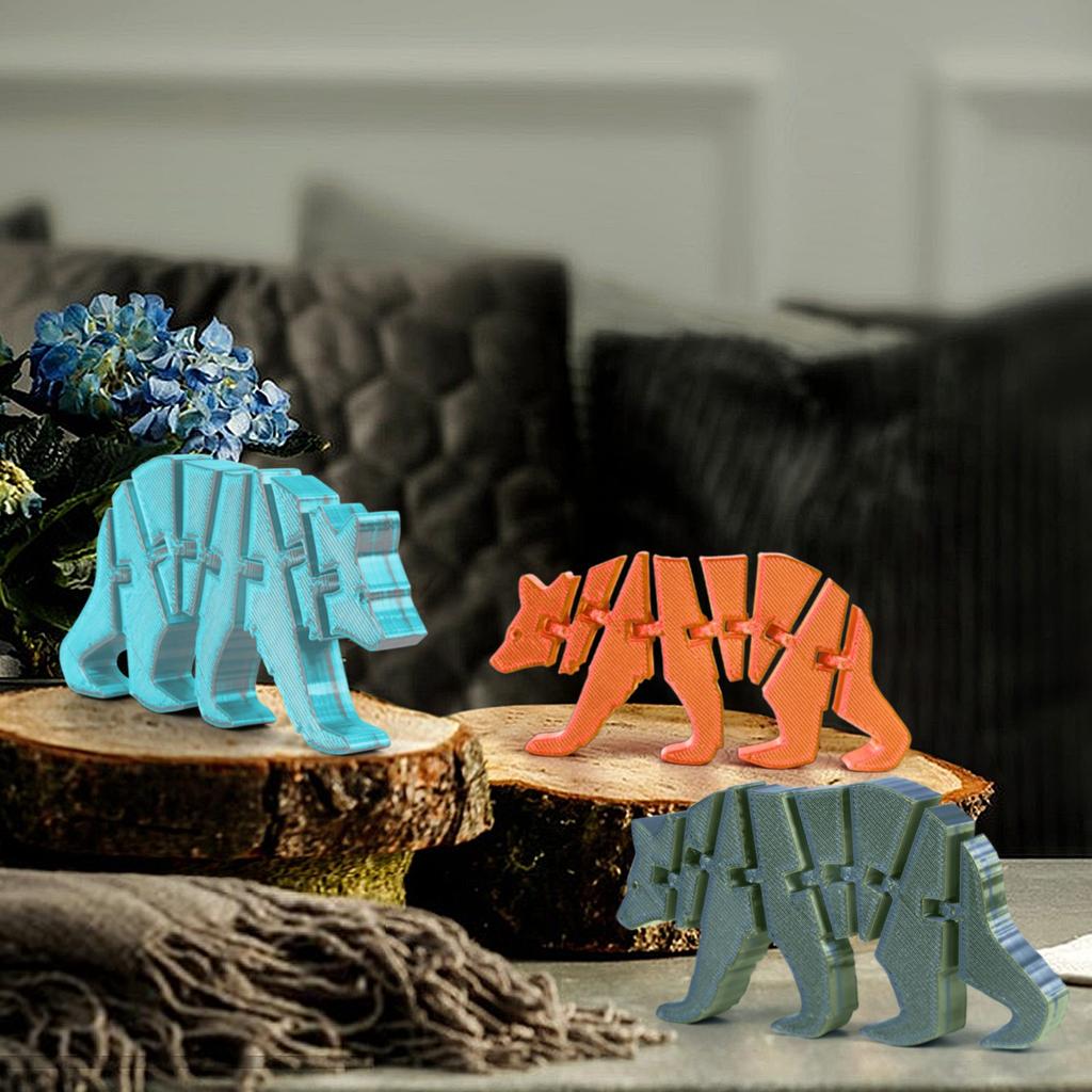 3D Printing Bear 3D Printing Articulatedworm Toy Adult Children's Toy Mysterious Bear Toy