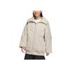 Adidas Outdoor Casual Sports Zip-Up Warm Cotton Jacket Women Jackets Light-Brown JM6198