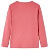 Children's Long-sleeved T-shirt with Sequined Heart, 2 Colors and 5 Sizes Available