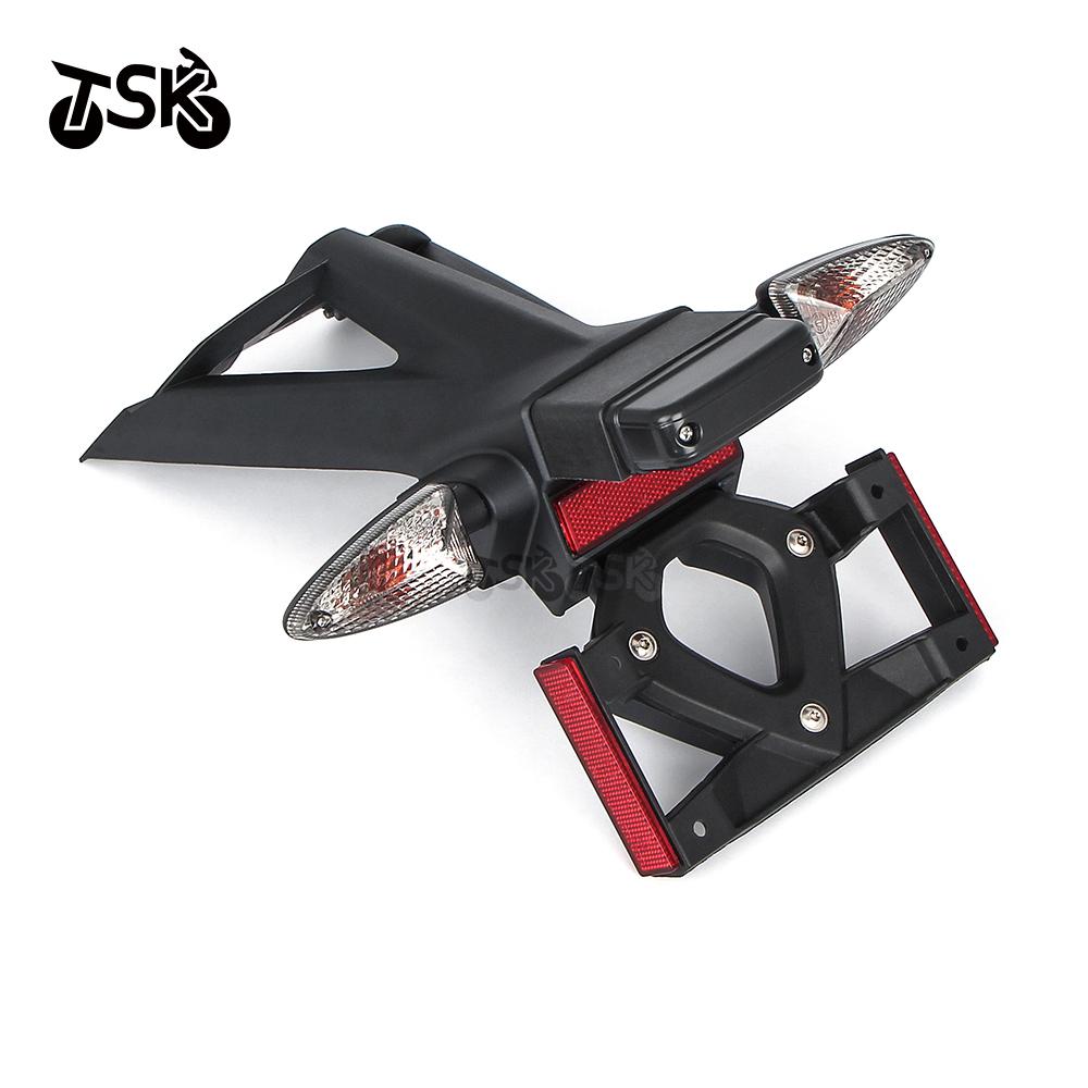 Motorcycle Fender Rear License Number Plate Tail Frame Holder Bracket with License plate Light For BMW S1000RR 2008-2018 S1000R