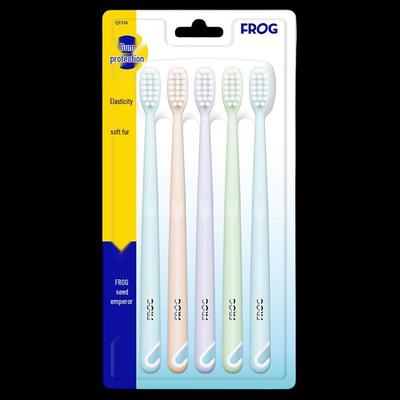 FROG Adult Soft Bristle Toothbrush 5-Pack