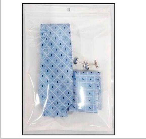 Men's 8cm Solid & Polka Dot Plaid Tie Set with Cufflinks & Pocket Square