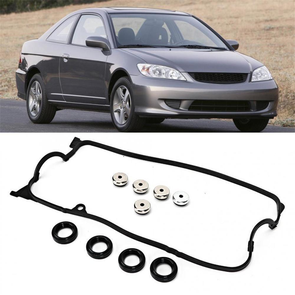 Valve Cover Gasket Set For 01-05 Honda Civic 1.7L Sohc D17A1 D17A2 D17A6 D17A7