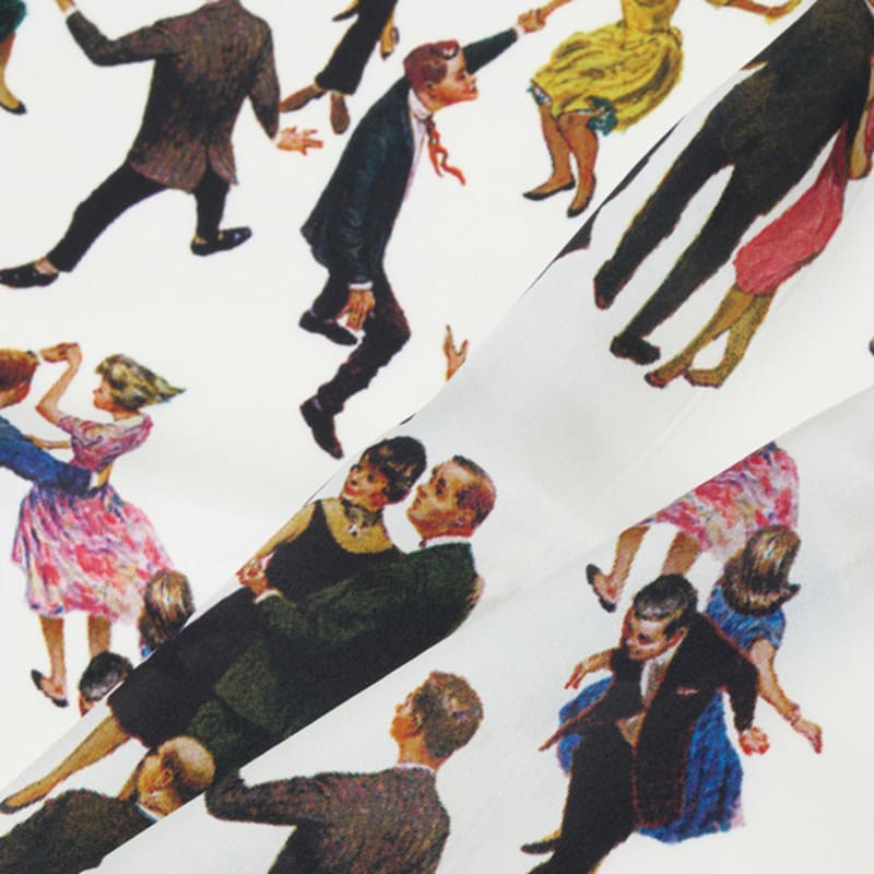 The Saturday Evening Post Festa Silk Scarf_White