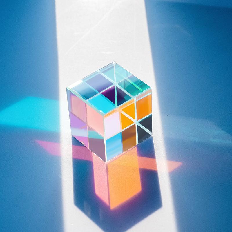 Science Magic Prism Cube 15/20Mm Hexahedral Crystal Magic Cmy Cube 3D Color Cube Prism For Photography