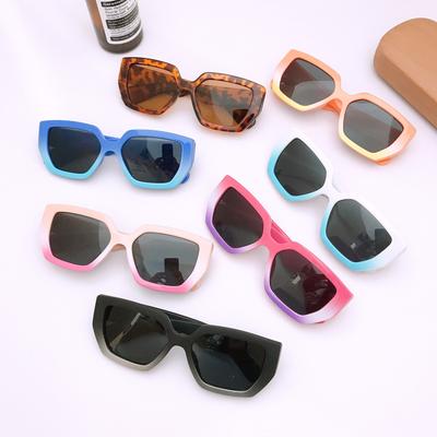 Wind Kinder Retro Doos Super Coole Kleurverloop Zonnebril Trendy Jongens en Meisjes Street Zonnebril