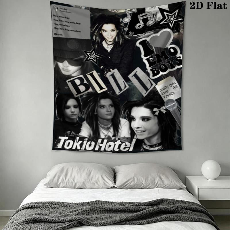 BILL KAULITZ Wall Tapestry Aesthetic Wall Hanging Printed Fabric Blanket Decorative Tapestries for Bedroom Living Room Home Decor