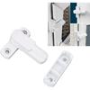 Window Sash Lock, Aluminum Alloy T Type Sliding Window Latch, Great Performance Durable Proof Safety Lock for Home Child Security(white)
