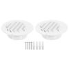 2pcs 3/4/6inch Round Vent Cover Stainless Steel Louvered Grille Cover Air Vent Outlet with Built-in Mesh for House/Office/Garage