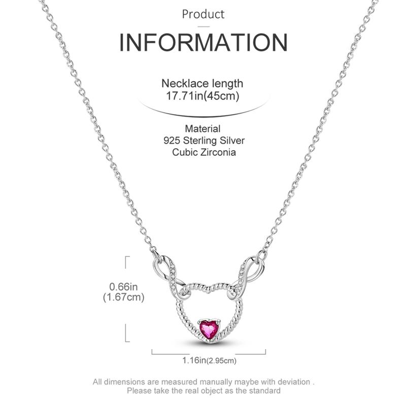 925 Sterling Silver Luminous Firefly Heart Shaped Zircon Pendant Necklace For Women Fashion Anniversary Birthday Jewelry Gifts