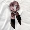 Spring and Autumn Scarf for Women with Long Streamers  Collarbone Scarf  Leopard Print  Tie  Hairband  Women