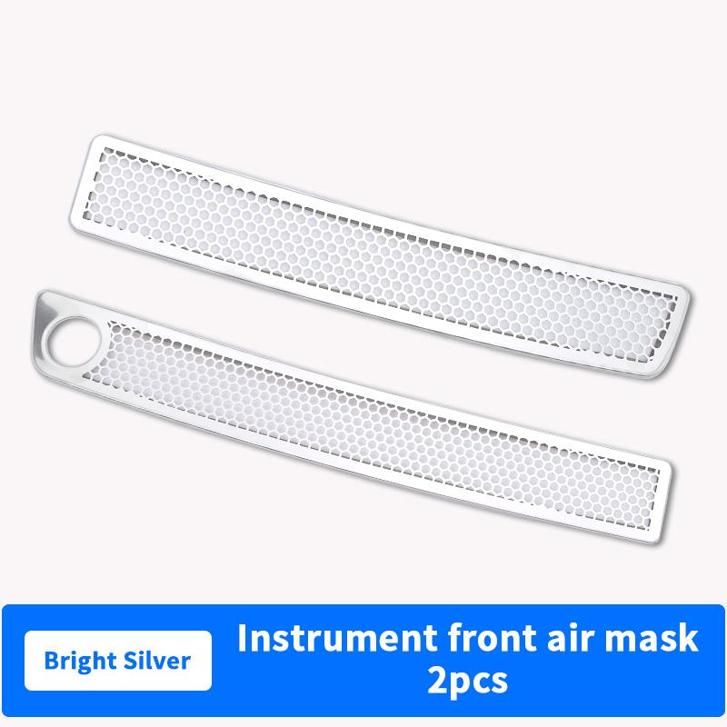 QHCP Car Dashboard Air Vent Frame Dashboard Front Air Vent Left Right Air Vents Cover Stainless Steel For Toyota RAV4 -2025 2Pcs Bright Silver