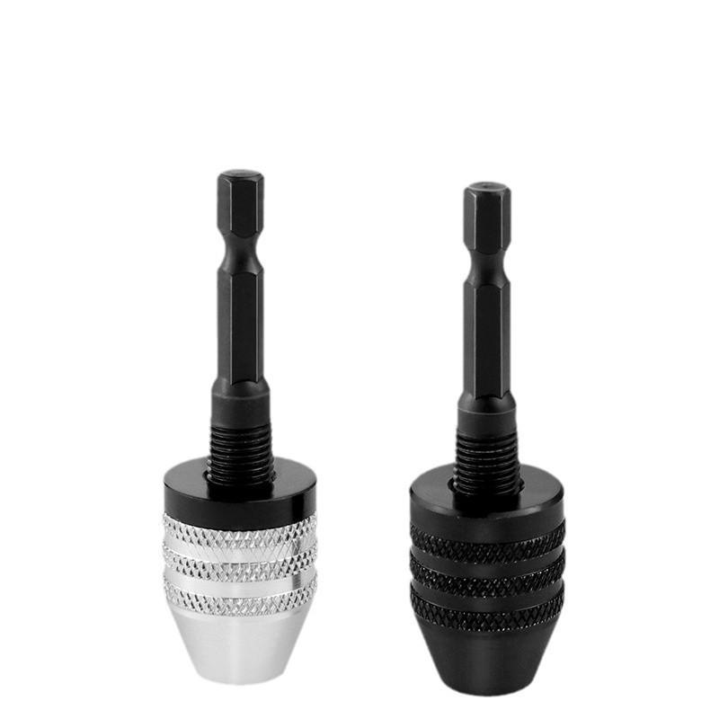 Grinder Accessories Set: 0.3-6.5mm Three-Jaw Chuck with Hex Shank Push-Type Collet