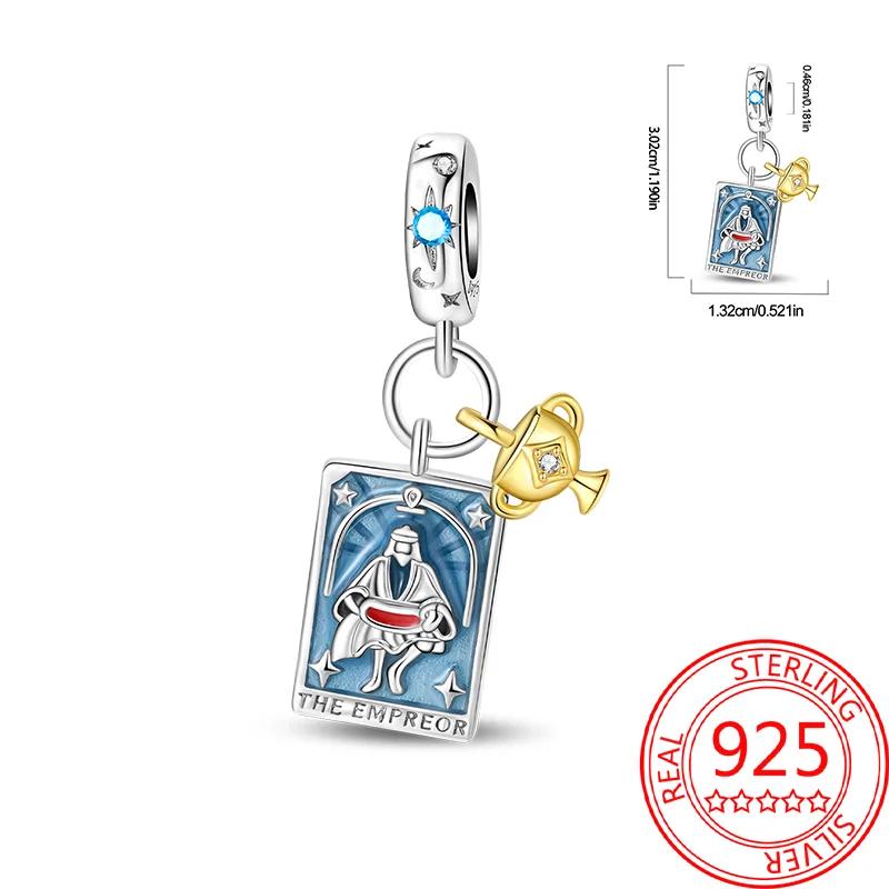 Copper Tarot Series Charms Exquisite Star Moon Sun Love Libra Beads Fit Original Bracelet For Women Diy Exquisite Gifts