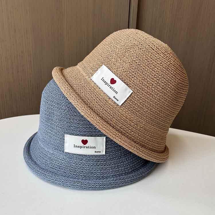 French Retro Bowler Hat Spring and Summer Thin Breathable Bucket Hat Foreign Style Young Basin Hat Women's Sunscreen Hat