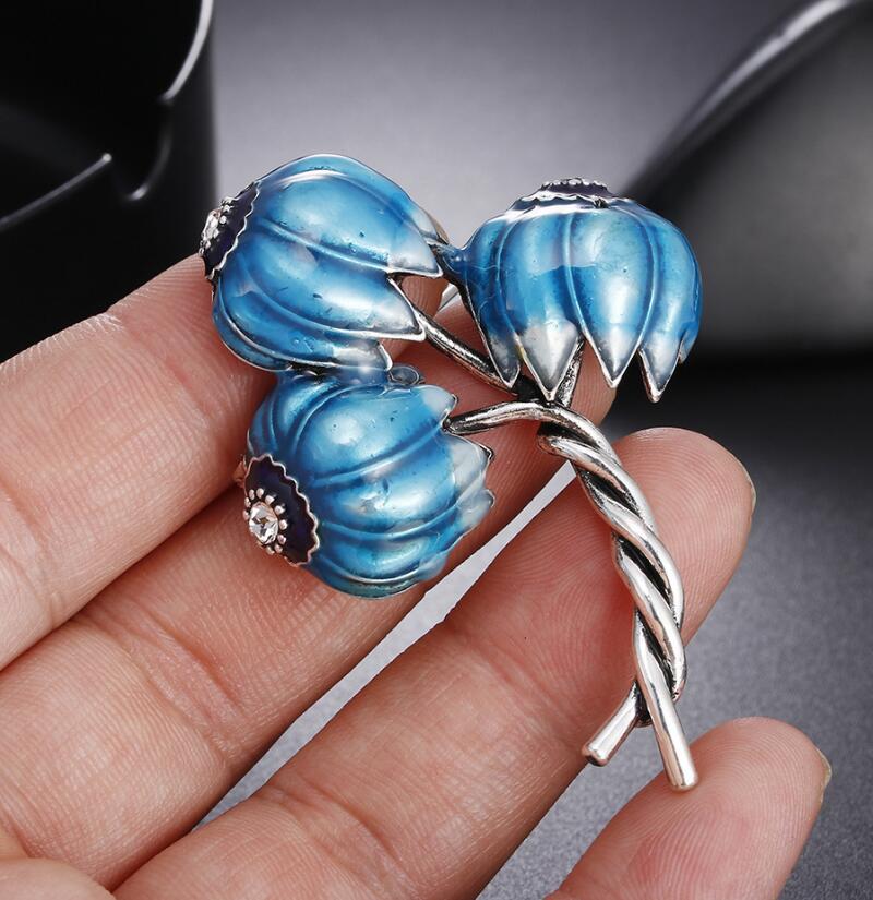 Classic Special Flowers Enamel Brooches Metal Plants Weddings Banquet Party Brooch Pin Fashion Gifts