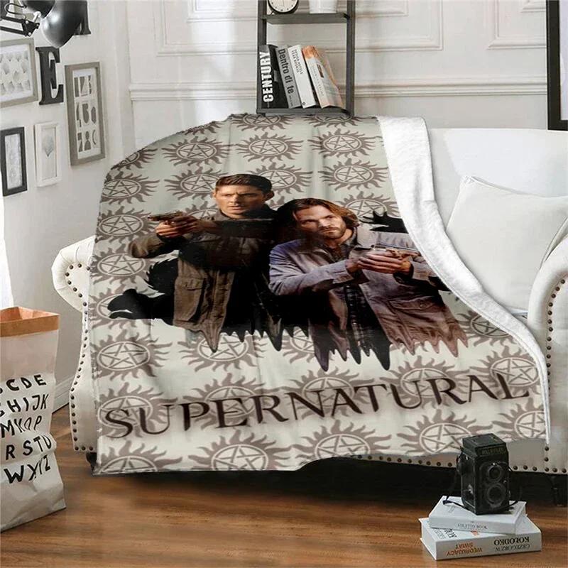 Movie Supernatural - Evil Power Printed Blanket, Fashion Warm Flange Blanket, Picnic Blanket, Bed Blanket, Birthday Gift