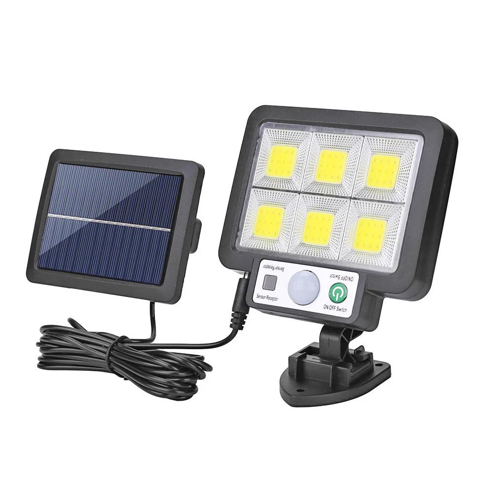 LED Solar Bölünmüş Duvar Lambası 3 Mod Su Geçirmez Hareket Sensörlü Lamba Dış Mekan Sokak Güvenlik Aydınlatması Solar Işık Bahçe Duvar Işıkları