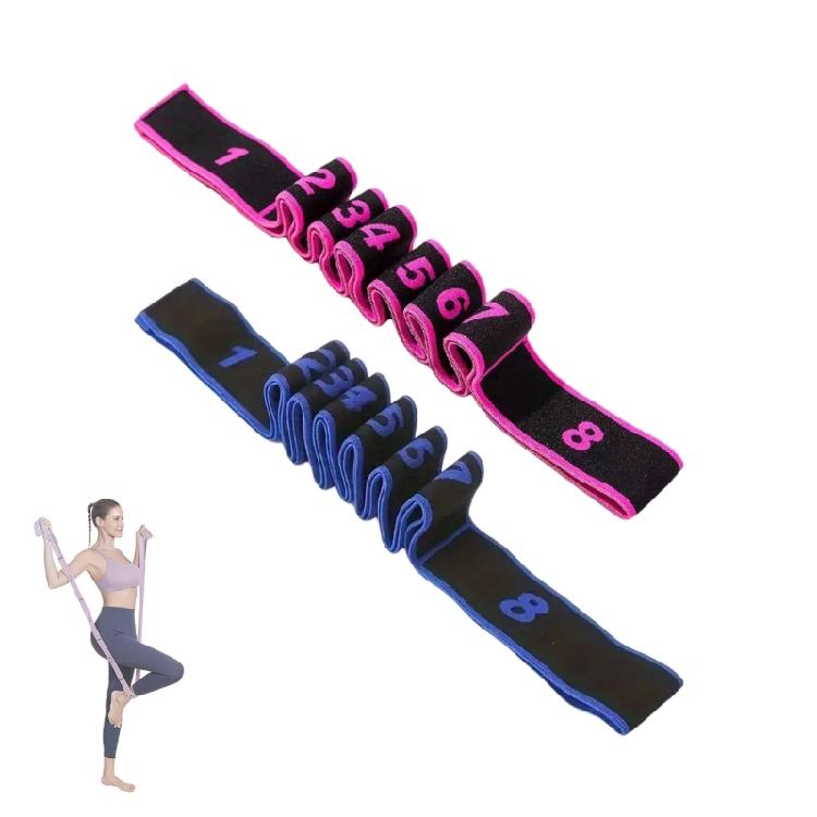 

High Performances Elastic Training Band 8 Sections Dance Resistance Band Exercise Pull Strap for Stretching, Pilates