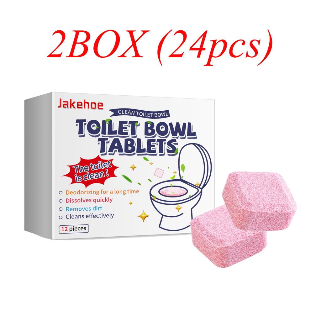 12Pcs/Box Toilet Cleaning Tablets Slow Releasing Toilet Tank Cleaners for Deodorizing Descaling Bathroom Cleaner Scent Citric