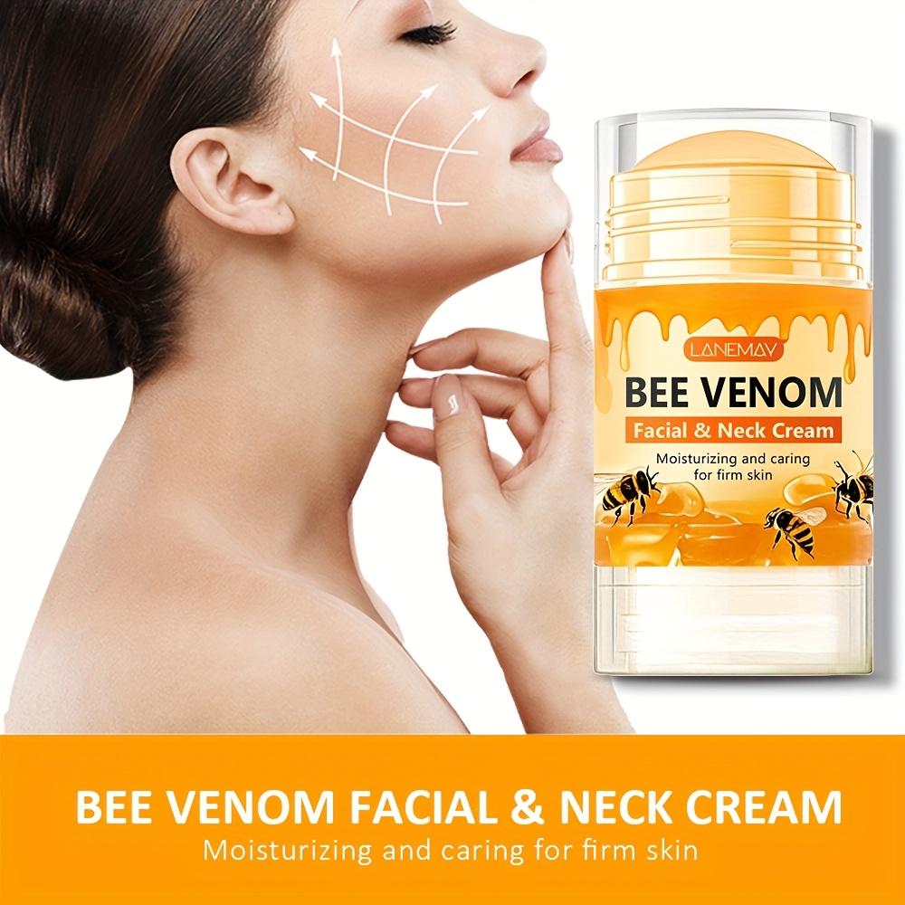 Crema Viso e Collo al Veleno d'Ape - Rassoda, Solleva e Tende Beige Chiaro, Migliora l'Aspetto del Rilassamento Cutaneo Beige Chiaro - Adatta a Tutti i Tipi di Beige Chiaro