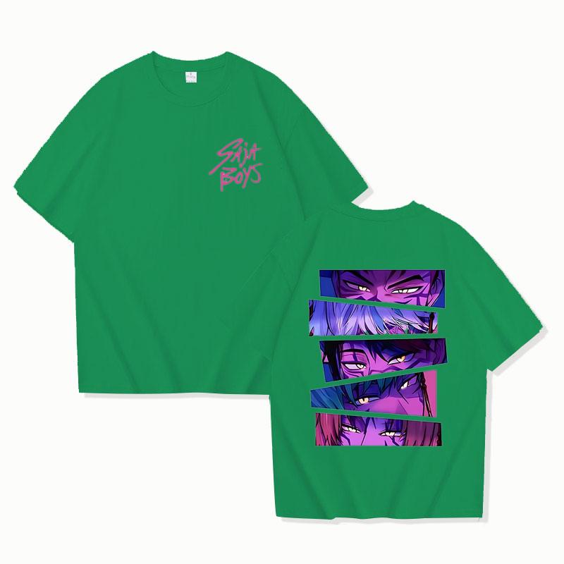 Kpop Demon Hunter Saja Boys T-shirt Unisex Harajuku O-neck Casual Anime T-Shirt Tops