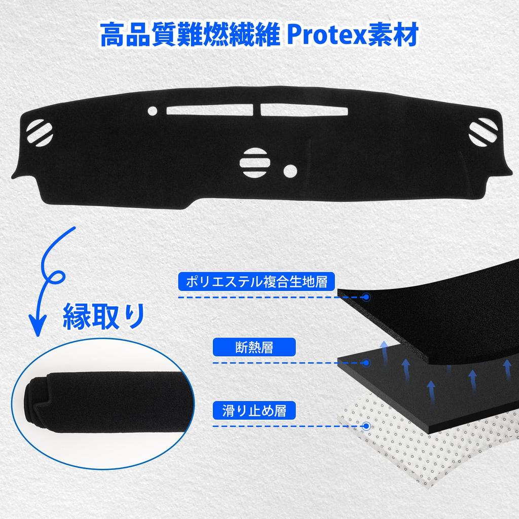 CARVANTA Toyota Land Cruiser 250 Dashboard Mat Land Cruiser 2024 for Vehicles Sun Reduced and Prevents Deterioration Fabric Set of 1 (without HUD) -