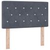 Box spring Bed with Headboard Dark Grey 80 x 200 cm Velvet