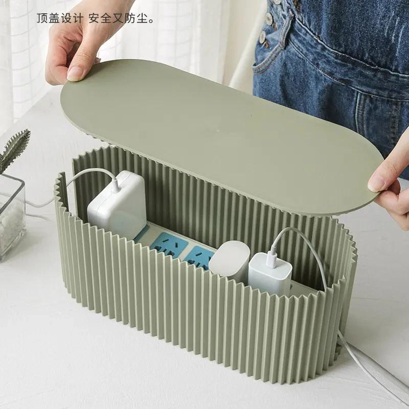 Wire Storage Box Large Capacity Data Plug Board Storage Box Desktop Cable Management Box Router Bracket Drain Snake Socket Set