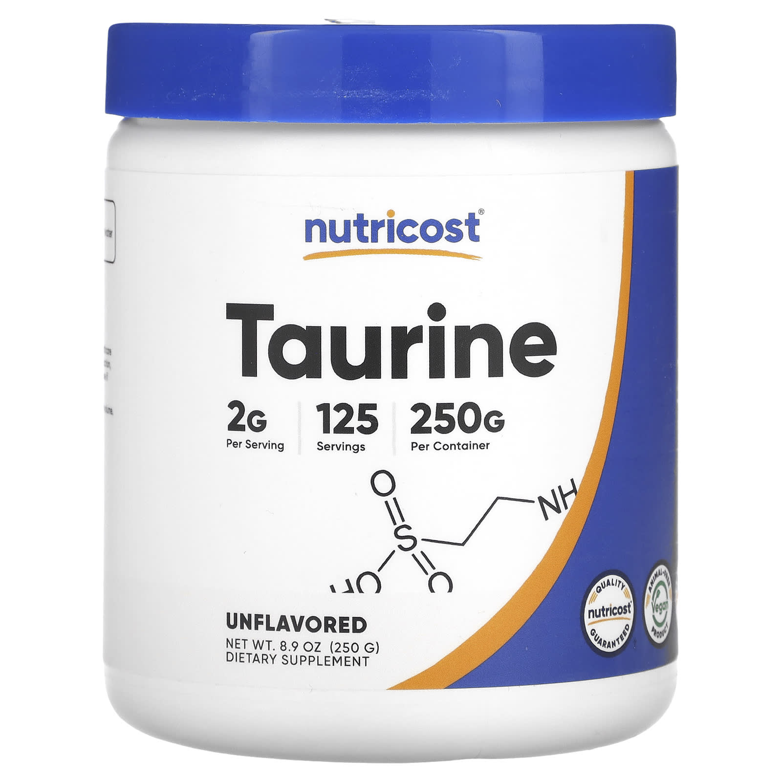 

Taurine, Unflavored, 250G(8.9Oz)