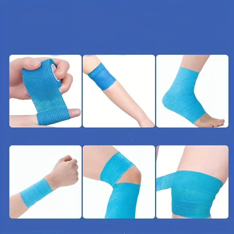 6PCS Breathable Self-Adhesive Elastic Bandages Universal Non-Woven Sports Tape Flexible Cohesive Wrap for Ankles Wrists Fingers