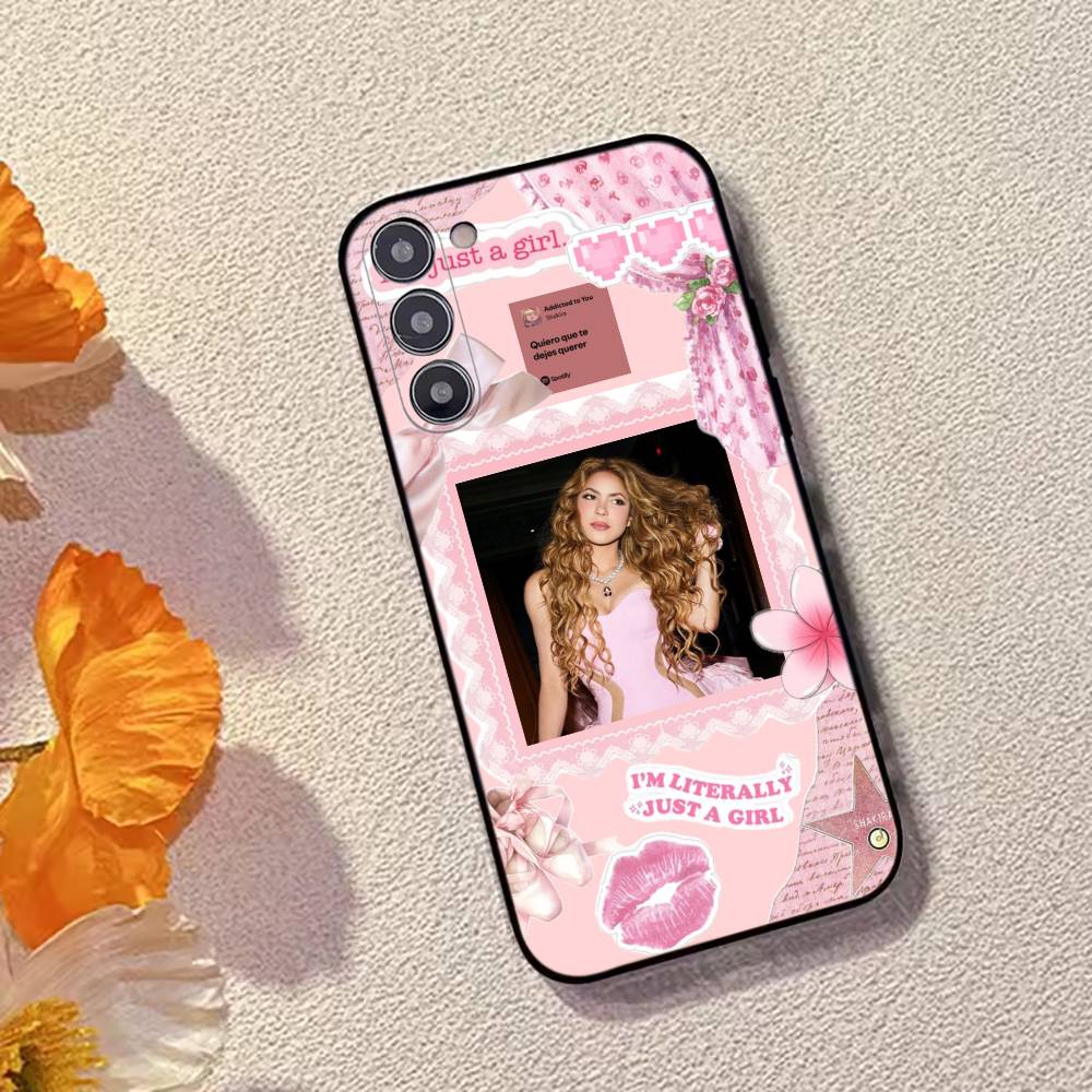 Singer S-Shakira Fashion Phone Case Black Silicone Soft For Samsung Galaxy A73,A72,A71,A70,A53,A52,A51