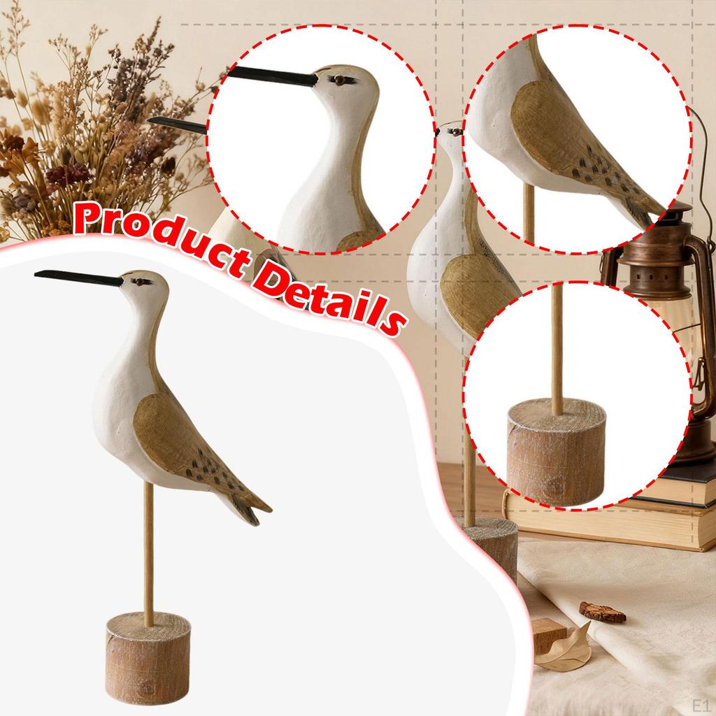 Sea Bird Figurine, Desktop Ornament Nautical Coastal Decor Seabird Statue Seagull Sculpture for