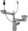 Siphon for Granite Sink 1.5- and 2-Bowl - Space-Saver Steel Zxy 9918