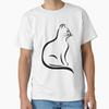 Black Silhouette Cat TShirt Stickers Classic Made In UsaAus TShirt S2xl