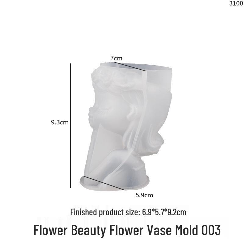 

Sleeping Beauty Flower Resin Mold: Poppy Beauty Portrait & Candle Holder