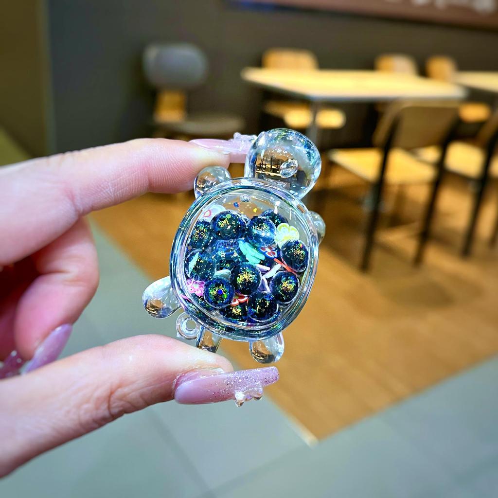 Svietiaca pohyblivá piesková blikajúca korytnačka ozdoba slepá škatuľa stojan na vystavenie šperkov