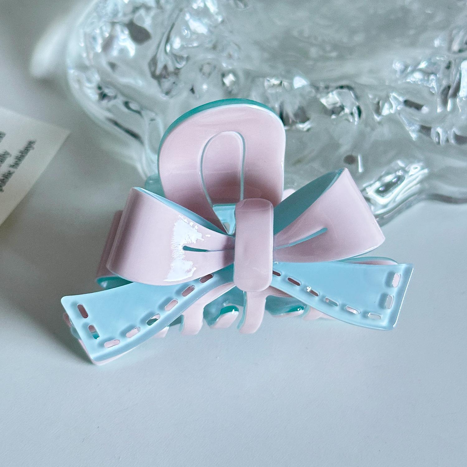 

Elegant And Unique 83cm Acetate French Hair Claw Clip With Fashionable Candy Options Color Blue Pink 8.3cm